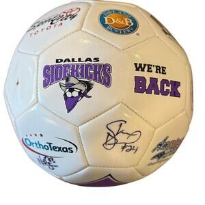 DALLAS SIDEKICKS signed Soccer Ball Multiple team Signatures Autographs